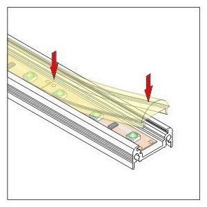 Diffuseur Lentille 60° 15.4mm - Transparent - 1000mm