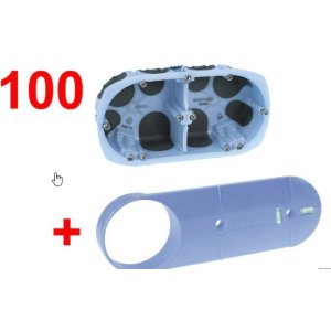 Pack 100 Boites Double AIR'métic d67 ent71 p40 H/V + guide