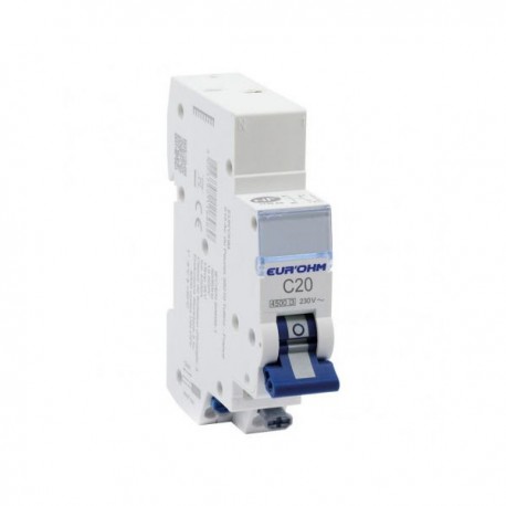 Disjoncteur 1P+N 20A courbe C Connexion rapide/rapide 4,5kA NF