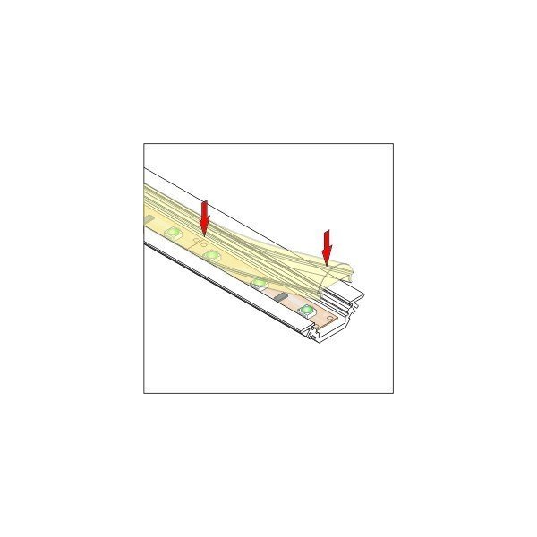 Diffuseur Lentille 60° 15.4mm - Transparent - 1000mm