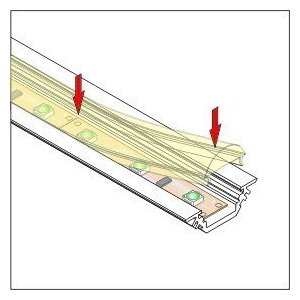 Diffuseur Lentille 60° 15.4mm - Transparent - 1000mm
