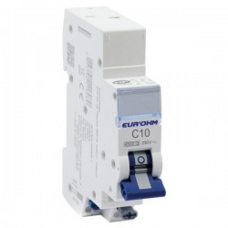 Disjoncteur 1P+N 10A courbe C Connexion rapide/rapide 4,5kA NF