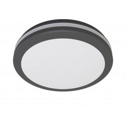 Plafonnier LED rond Noir Ø202 30W 230V CCT + détecteur