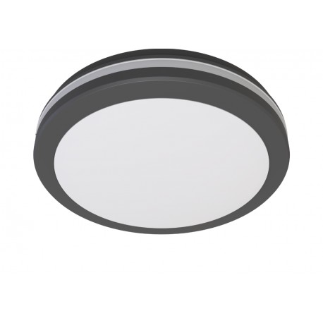 Plafonnier LED rond Noir Ø202 30W 230V CCT + détecteur