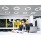 Plafonnier LED CADRE CERCLE Ø591mm 40W BLANC 4000°K 3500lm IP20