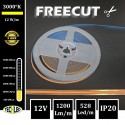 BANDE LED 12V COB FREECUT 528 LEDs/m 12.2W/m 3000°K 5m IP20