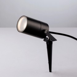 Projecteur Piquet Noir GU10 x 1 Alluminium Diam: 60mm x 100mm IP65