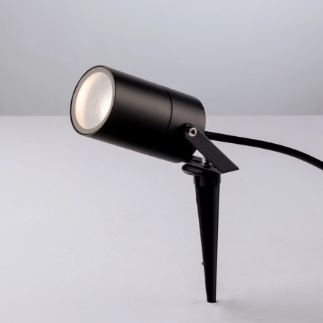 Projecteur Piquet Noir GU10 x 1 Alluminium Diam: 60mm x 100mm IP65