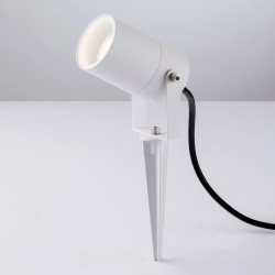 Projecteur Piquet Blanc GU10 x 1 Alluminium Diam: 60mm x 100mm IP65