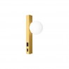 Applique Liseuse G9 x 1 Or USB A+C + Bouton On/Off