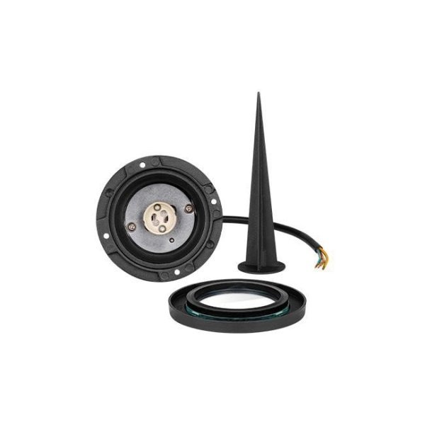 Projecteur piquet massif GU10 Noir IP65