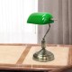 Lampe de table Bronze + Vert E27 x 1