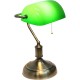Lampe de table Bronze + Vert E27 x 1
