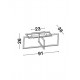 Ceiling Lamp Metal Aluml White LED 35W 2400Lm 3000K L:92W:37H:26 