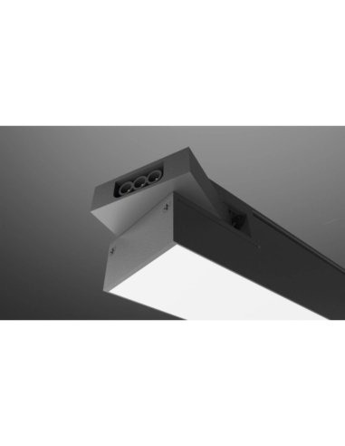Linéaire LED INTEGREES suspendu Noir 50W 5000lm 1200 mm 3CCT IP20