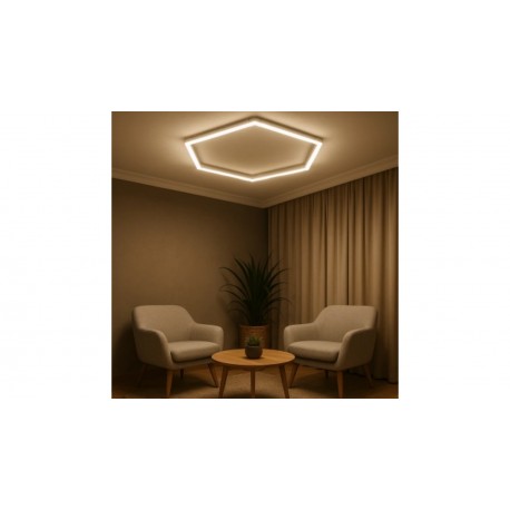 Ensemble de 1 lumière hexagonale 42W 6000°K 5040lm avec accessoires