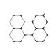 Ensemble de 5 lumières hexagonales 192W 6000°K 23040lm avec accessoires