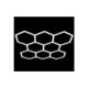 Ensemble de 8 lumières hexagonales 280W 6000°K 33600lm avec accessoires