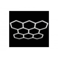 Ensemble de 8 lumières hexagonales 280W 6000°K 33600lm avec accessoires