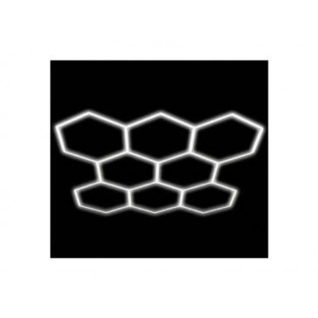 Ensemble de 8 lumières hexagonales 280W 6000°K 33600lm avec accessoires