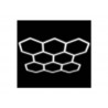 Ensemble de 8 lumières hexagonales 280W 6000°K 33600lm avec accessoires