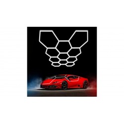 Ensemble de 11 lumières hexagonales 385W 6000°K 46200lm avec accessoires