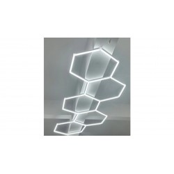 Ensemble de 5 lumières hexagonales 203W 6000°K 24360lm avec accessoires