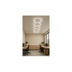 Ensemble de 5 lumières hexagonales 199W 6000°K 23880lm avec accessoires