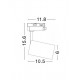 Spot sur Rail Alu Blanc GU10 x 1 max 10W Ø60mm