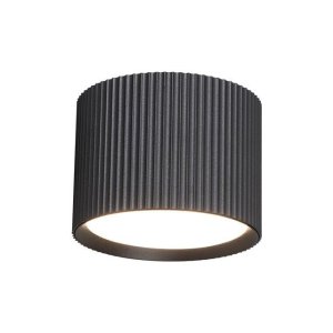 Support de Spot GX53 x 1 Saillie - Cylindre Noir