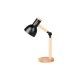 Lampe de Bureau Noire + Bois E27 x 1