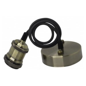 Suspension Vintage Douille E27 x 1 Bronze IP20 - P9047 - OPTONICA
