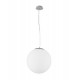 Pendant Light Opal Glass & Chrome Metal E27 1x60W D:40 H:130c - PNL620422 - NOVALUCE