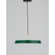 Matt Green Aluminium & Acrylic Black Fabric Wire LED 37 Watt 220-240 Volt 4275Lm 3000K IP20 D: 50 H: 130 cm - PNL910623 - NOVA