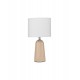 Linen Fabric Shade & Natural Wood LED E27 1x12 Watt 100-240 Volt IP20 bulb excluded Switch On/Off D: 16 H: 30 cm - PNL9001080