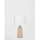 Linen Fabric Shade & Natural Wood LED E27 1x12 Watt 100-240 Volt IP20 bulb excluded Switch On/Off D: 16 H: 30 cm - PNL9001080
