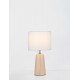Linen Fabric Shade & Natural Wood LED E27 1x12 Watt 100-240 Volt IP20 bulb excluded Switch On/Off D: 16 H: 30 cm - PNL9001080