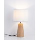 Linen Fabric Shade & Natural Wood LED E27 1x12 Watt 100-240 Volt IP20 bulb excluded Switch On/Off D: 16 H: 30 cm - PNL9001080