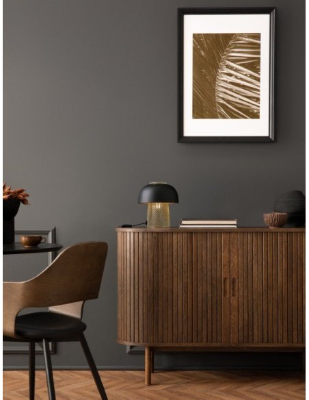 Sandy Black & Gold Metal LED E27 1x12 Watt 100-240 Volt IP20 bulb excluded Cable Length 150 cm Switch On/Off D: 25 H: 28 cm -