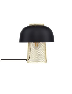 Sandy Black & Gold Metal LED E27 1x12 Watt 100-240 Volt IP20 bulb excluded Cable Length 150 cm Switch On/Off D: 25 H: 28 cm - 2