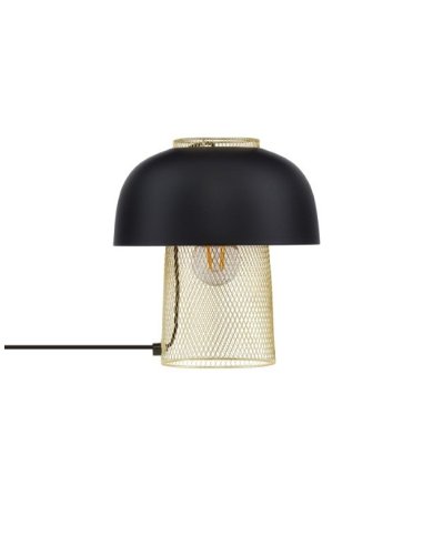 Sandy Black & Gold Metal LED E27 1x12 Watt 100-240 Volt IP20 bulb excluded Cable Length 150 cm Switch On/Off D: 25 H: 28 cm -