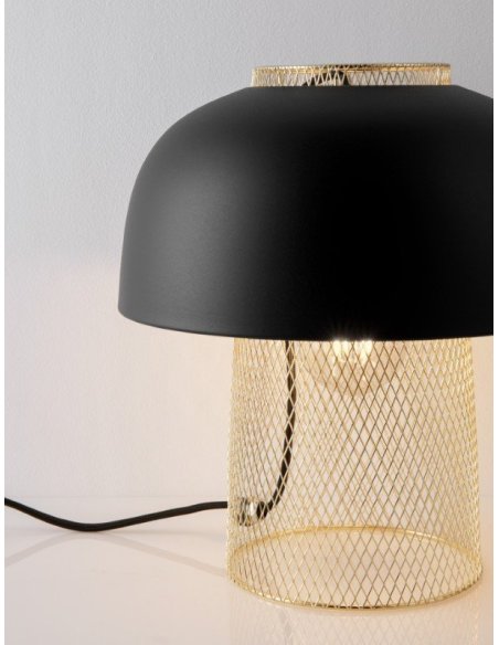 Sandy Black & Gold Metal LED E27 1x12 Watt 100-240 Volt IP20 bulb excluded Cable Length 150 cm Switch On/Off D: 25 H: 28 cm -