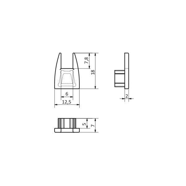 Terminaison Profilé LED Glass (x2)
