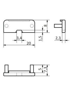 Terminaison Profilé LED Plat (x2) 2