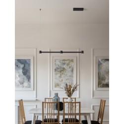 Triac Dimmable Sandy Black Aluminium LED 21 Watt 220-240 Volt 1665Lm 3000K IP20 L: 80 W: 6 H: 140 cm - PNL9002050 - NOVALUCE