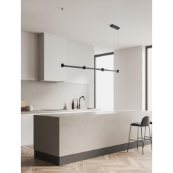 Triac Dimmable Sandy Black Aluminium LED 24 Watt 220-240 Volt 2316Lm 3000K IP20 L: 118 W: 6 H: 140 cm - PNL9002051 - NOVALUC