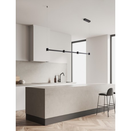 Triac Dimmable Sandy Black Aluminium LED 24 Watt 220-240 Volt 2316Lm 3000K IP20 L: 118 W: 6 H: 140 cm - PNL9002051 - NOVALUC