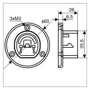 Support Profilé LED Ovale (x2)