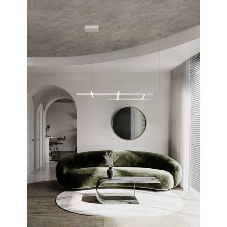 Triac Dimmable Sandy White Aluminium & Acrylic LED 83 Watt 220-240Volt 4847Lm 3000K IP20 L: 102 W: 80 H: 204 cm - PNL9002055