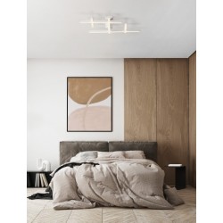 Triac Dimmable Sandy White Aluminium & Acrylic LED 42 Watt 220-240Volt 2373Lm 3000K IP20 L: 58 W: 41 H: 8 cm - PNL9002057 - 